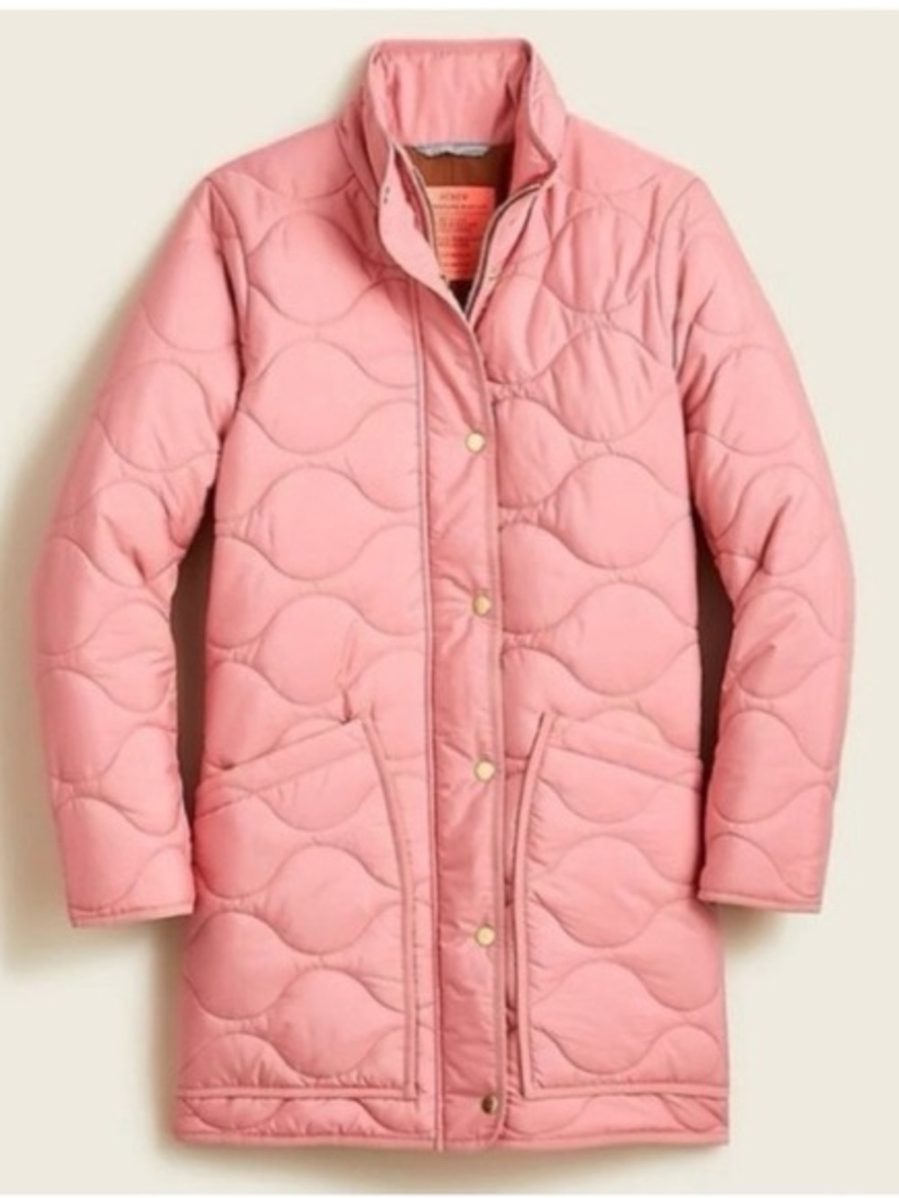J. Crew Cocoon PrimaLoft Quilted Puffer Coat in Bubblegum Pink Size Large Petite